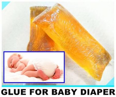 শিশুর ডায়াপার তৈরির জন্য নির্মাণ আঠালো